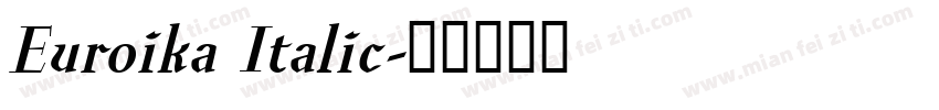 Euroika Italic字体转换